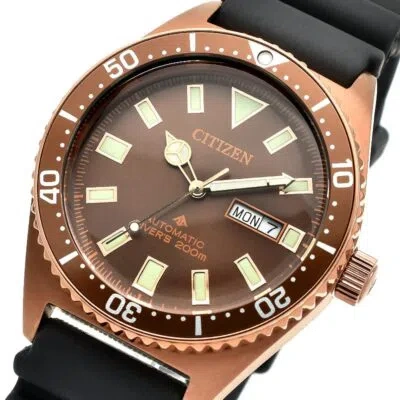 Pre-owned Citizen Promaster Ny0125-08w Marine Mechanical Automatic Diver 200m Watch Men's
