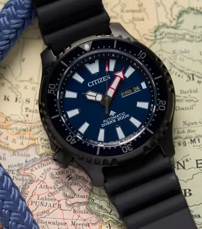 Pre-owned Citizen Promaster Ny0158-09l Automatic Sapphire Crystal Blue Dial Diver's Watch