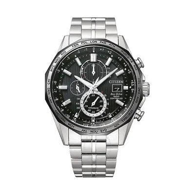Citizen Promaster Perpetual World Time Chronograph Quartz Black Dial Men's Watch At8218-81e In Gray
