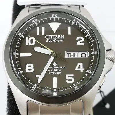 Pre-owned Citizen Promaster Pmd56-2952 Black Eco-drive Radio Men's Watch In Box