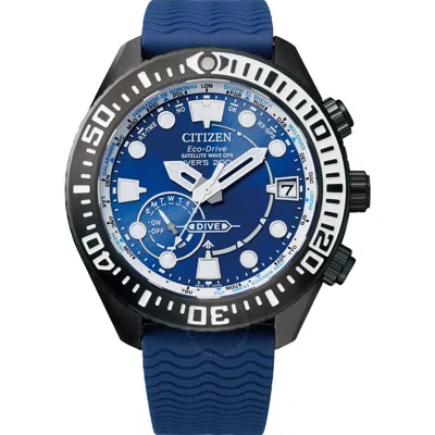 Citizen Promaster Satellite Wave Gps Diver Eco-drive Blue Dial Men's Watch Cc5006-06l In Grey/blue