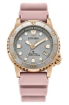 Citizen Promaster Dive Womens Pink Strap Watch Eo2023-00a In Pink