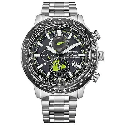 Pre-owned Citizen Promaster Sky By3006-53e Men Watch Eco-drive Direct Flight Atomic Radio