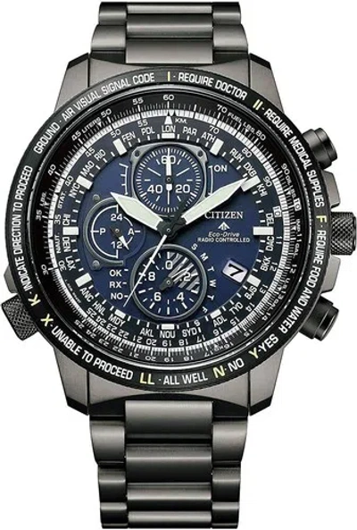 Pre-owned Citizen Promaster Sky Eco-drive At8195-85l Solar Radio Men's Watch In Box