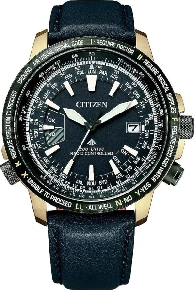 Pre-owned Citizen Promaster Sky Eco-drive Cb0204-14l Watch Solar Radio Men's In Box