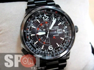 Pre-owned Citizen Promaster Sky Eco Drive Nighthawk Pilot Men's Watch Bj7019-62e