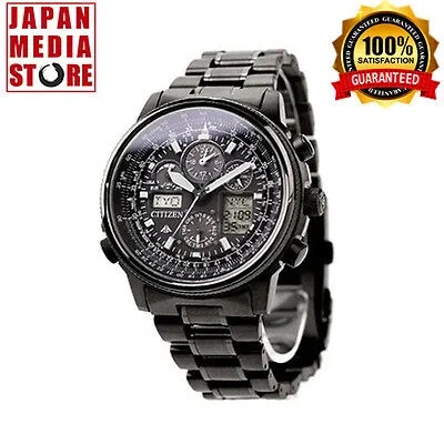 Pre-owned Citizen Promaster Sky Jy8025-59e Eco-drive Solar Atomic Analog Digital Men Watch