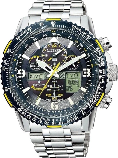 Pre-owned Citizen Promaster Sky Jy8078-52l Blue Angels Model Eco-drive Men's Watch In Silver
