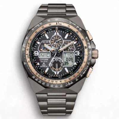 Pre-owned Citizen Promaster Sky Jy8146-54e Eco-drive Men Watch Usus
