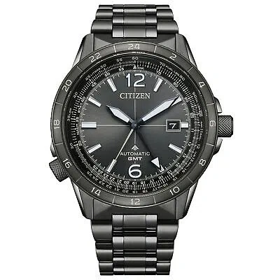 Pre-owned Citizen Promaster Sky Nb6045-51h Gmt Mechanical Automatic Watch All Black 44.5mm
