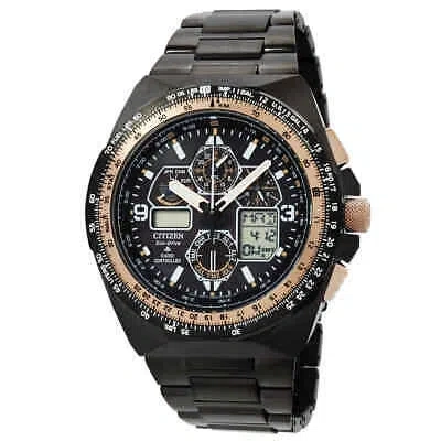 Pre-owned Citizen Promaster Skyhawk A-t Analog-digital Black Dial Men's Watch Jy8146-54e