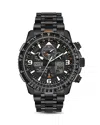 Citizen Promaster Skyhawk A-t Mens Chronograph Black Stainless Steel Bracelet Watch Jy8075-51e In Black
