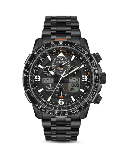 CITIZEN PROMASTER SKYHAWK A-T ECO-DRIVE BLACK CHRONOGRAPH, 46MM,JY8075-51E