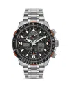 Citizen Promaster Skyhawk A-t Mens Silver Tone Bracelet Watch Jy8108-53e In Black/silver
