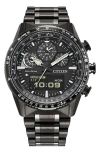 Citizen Men's Promaster Skyhawk U830 Analog-digital Gray Stainless Steel Bracelet Watch 43mm In Brown