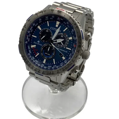 Pre-owned Citizen Promaster Stainless Steel Wristwatch () In Blue