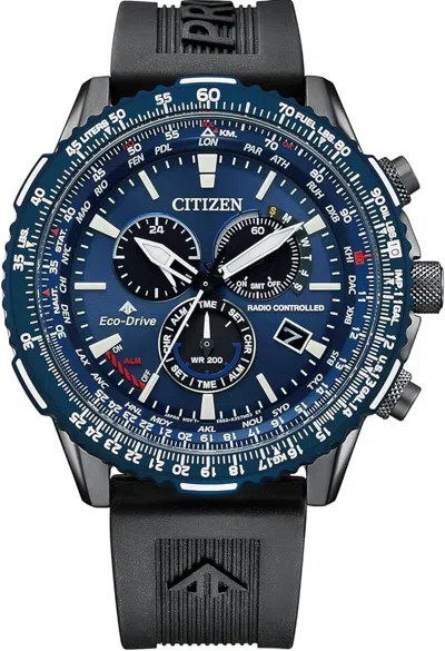 Pre-owned Citizen [] Promaster Waterproof Pilot Watch  Radio Solar Cb5006-02l Men's