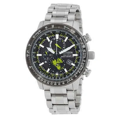 Pre-owned Citizen Promaster World Time Black Dial Men's Watch By3006-53e