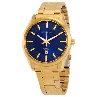 Citizen Open Box -  Quartz Blue Dial Gold-tone Men's Watch Bi1032-58l In Blue / Gold / Gold Tone