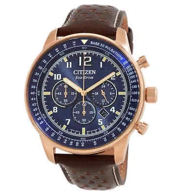 Pre-owned Citizen Quartz Blue Dial Watch Ca4503-18l