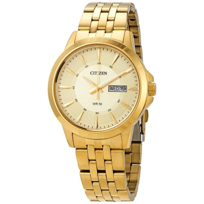 Citizen Quartz Champagne Dial Men's Watch Bf2013-56p In Champagne / Gold / Gold Tone / Yellow