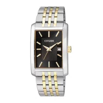 Citizen Quartz Citizen Everyday Mens Rectangular Two-tone Stainless Steel Watch Bh1678-56e In Multi