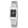 Citizen Quartz Citizen Womens Rectangular Black Dial Stainless Steel Bracelet Watch Ej5850-57e In Metallic