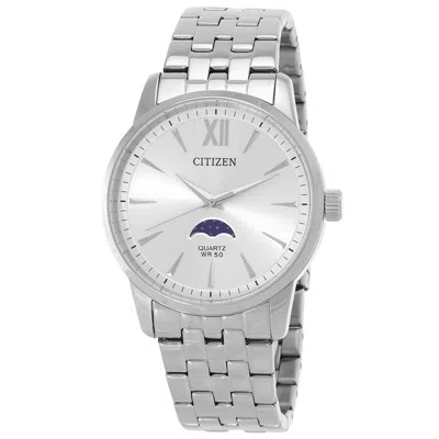 Citizen Quartz Silver Dial Men's Moonphase Watch Ak5000-54a