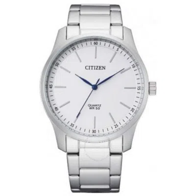 Citizen Quartz White Dial Men's Watch Bh5000-59a In Blue / White