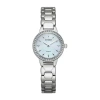 Citizen Quartz Womens Crystal Accent Silver Tone Stainless Steel Bracelet Watch Ez7010-56d In Metallic