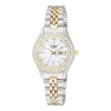 Citizen Quartz Womens Crystal Accent Two Tone Bracelet Watch Eq0534-50d In Gold