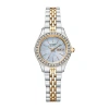 Citizen Quartz Womens Crystal Accent Two Tone Stainless Steel Bracelet Watch Eq0539-56y In Transparent
