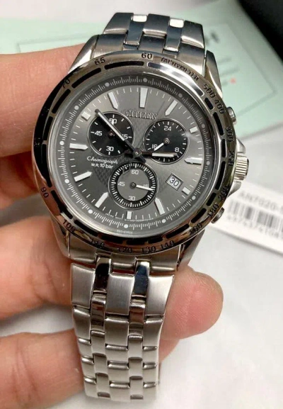 Pre-owned Citizen Racing Chronograph 100m Tachymeter Sports Men's Watch An7020-57h