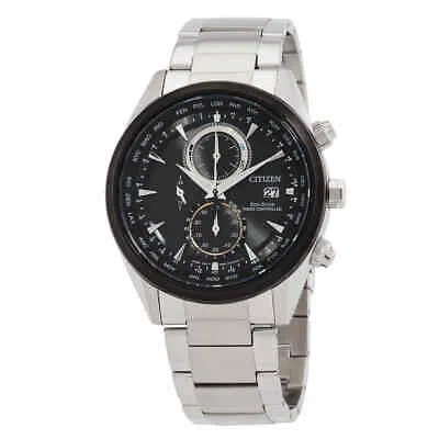 Pre-owned Citizen Radio-controlled Perpetual Black Dial Men's Watch At8266-89e