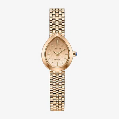 Citizen Rainell Womens Rose Goldtone Stainless Steel Bracelet Watch Ex1553-56x In Pink
