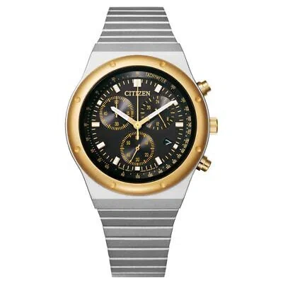 Pre-owned Citizen Record Label At2544-64e Chronograph Eco-drive Watch Sporte Ms Limited