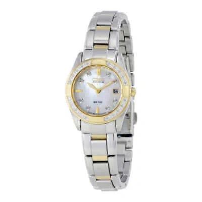 Pre-owned Citizen Regent Eco-drive Mop Dial Ladies Watch Ew1824-57d