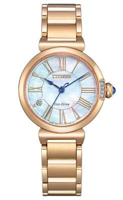 Pre-owned Citizen Rose Gold Womens Analogue Watch L May Bells Em1063-89d