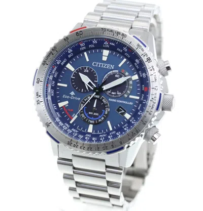 Pre-owned Citizen Promaster Sky Cb5000-50l Blue Dial Sapphire Radio Controlled Eco-drive