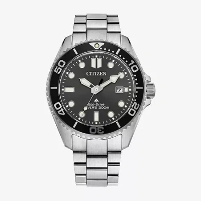 Citizen Sea Eco Mens Silver Tone Stainless Steel Bracelet Watch Bn0261-51e In Metallic