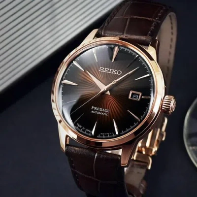 Pre-owned Citizen Seiko Presage Automatic Brown Gradient Cocktail Time"manhattan" Srpb46j1 Us4