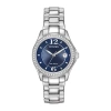 Citizen Silhouette Crystal Womens Crystal Accent Silver Tone Stainless Steel Bracelet Watch Fe1140-86l In Metallic