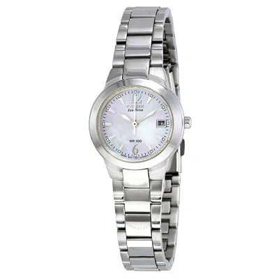 Citizen Silhouette Eco-drive Mother Of Pearl Dial Ladies Watch Ew1670-59d In Metallic