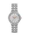 Citizen Silhouette Crystal Womens Crystal Accent Silver Tone Stainless Steel Bracelet Watch Ew2340-58a In Silver