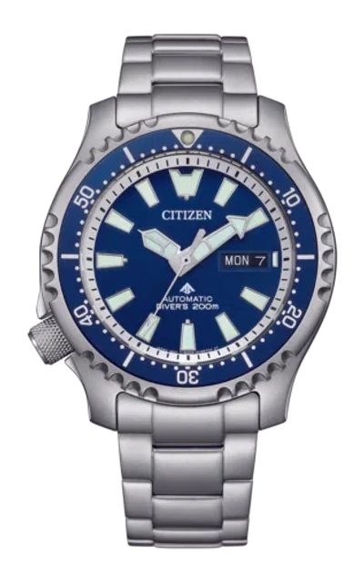 Pre-owned Citizen Silver Mens Analogue Watch Promaster Fugu Limited Edition Ny0161-63l