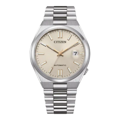 Pre-owned Citizen Silver Mens Analogue Watch Tsuyosa Nj0151-88w