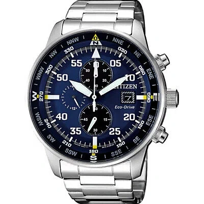Pre-owned Citizen Silver Mens Chronograph Watch Ca0690-88l