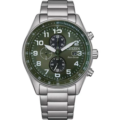 Pre-owned Citizen Silver Mens Chronograph Watch Ca0770-72x