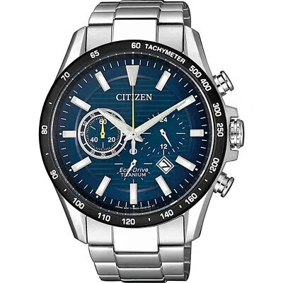 Pre-owned Citizen Silver Mens Chronograph Watch Ca4444-82l