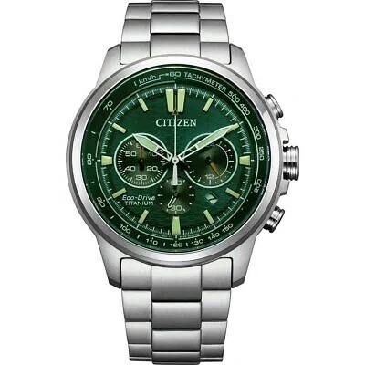 Pre-owned Citizen Silver Mens Chronograph Watch Ca4570-88x